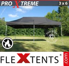 Reklamtält FleXtents Xtreme 3x6m Svart, Flammhämmande